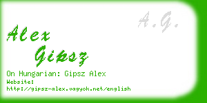 alex gipsz business card